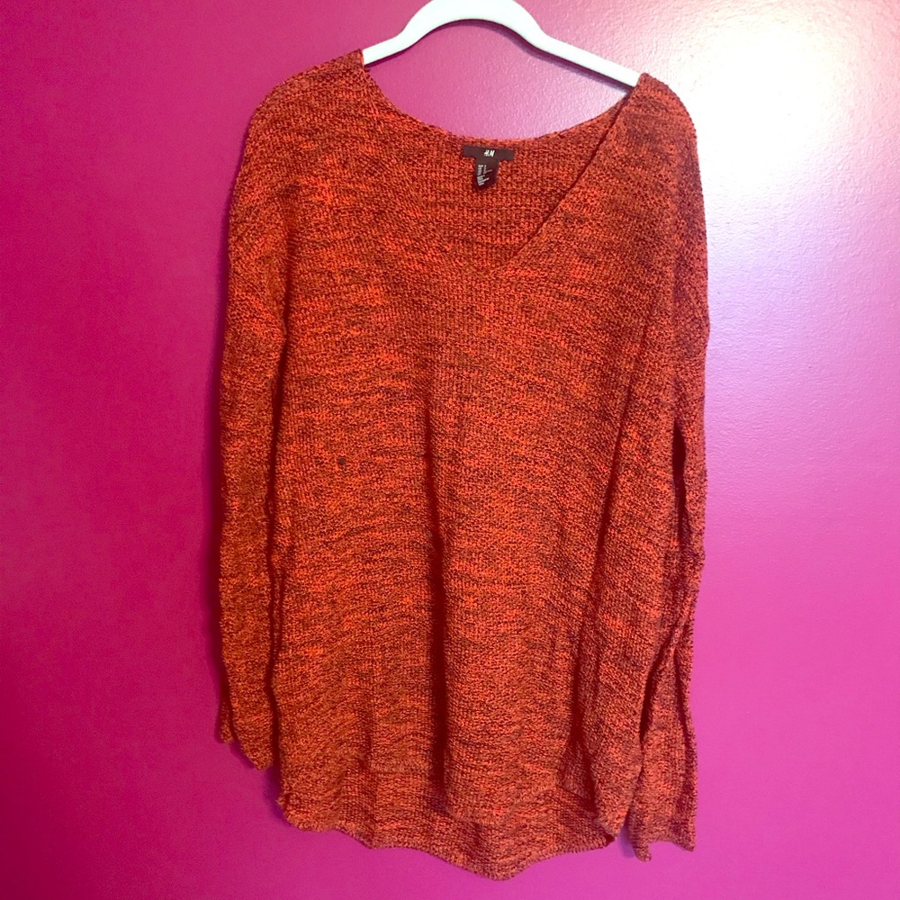 Lightweight knit sweater high low